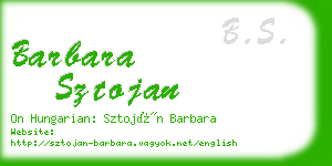 barbara sztojan business card